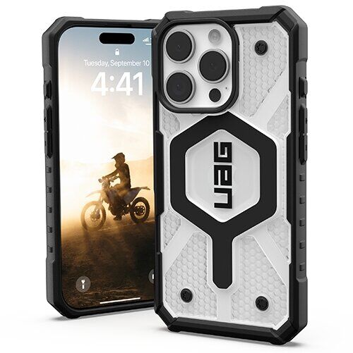 Защитный чехол URBAN ARMOR GEAR Pathfinder Clear Pro для iPhone 16 Pro (114464114344) - Ice / Black: фото 6 из 16