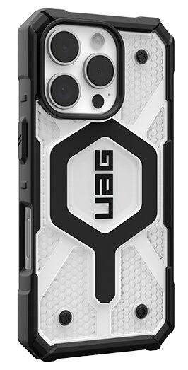 Защитный чехол URBAN ARMOR GEAR Pathfinder Clear Pro для iPhone 16 Pro (114464114344) - Ice / Black: фото 3 из 16