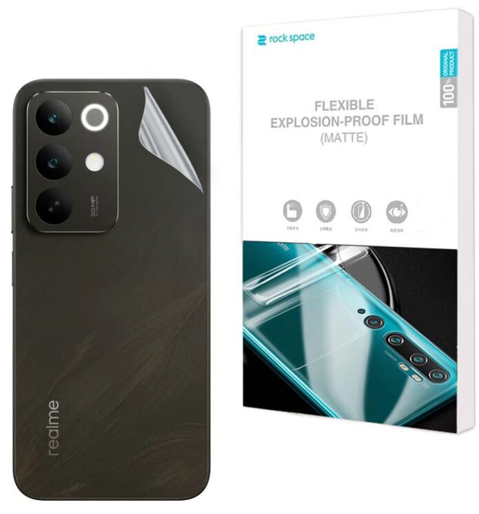 Антибликовая пленка на заднюю панель RockSpace Explosion-Proof Matte для Realme C85: фото 1 из 9