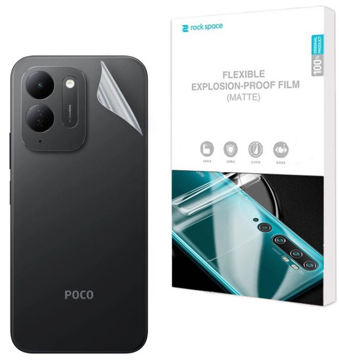 Антибликовая пленка на заднюю панель RockSpace Explosion-Proof Matte для Xiaomi Poco C95 Pro: фото 1 из 9
