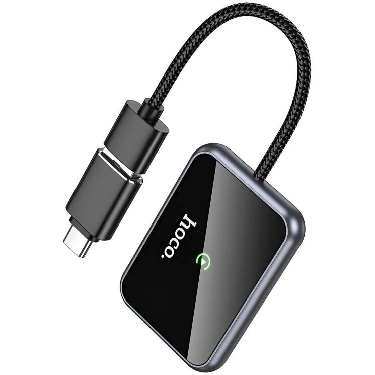 Беспроводной автомобильный адаптер Hoco HU1 (Wireless Apple CarPlay) - Black: фото 4 из 8