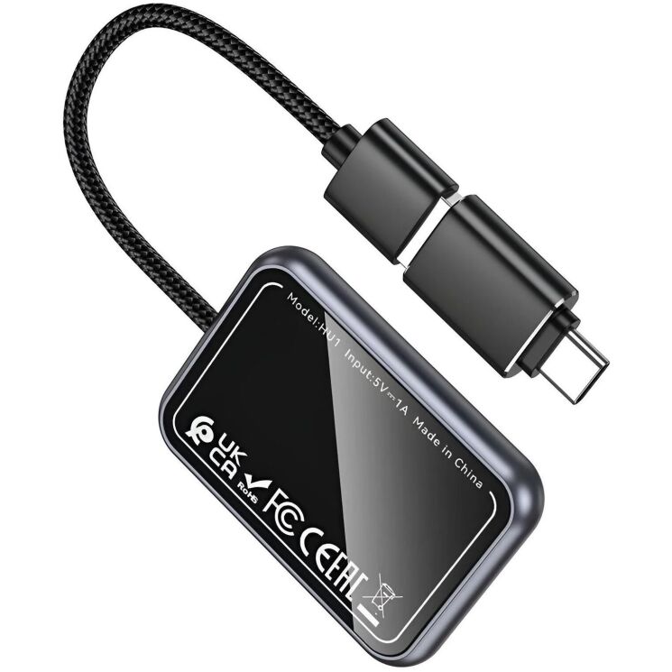 Беспроводной автомобильный адаптер Hoco HU1 (Wireless Apple CarPlay) - Black: фото 2 из 8