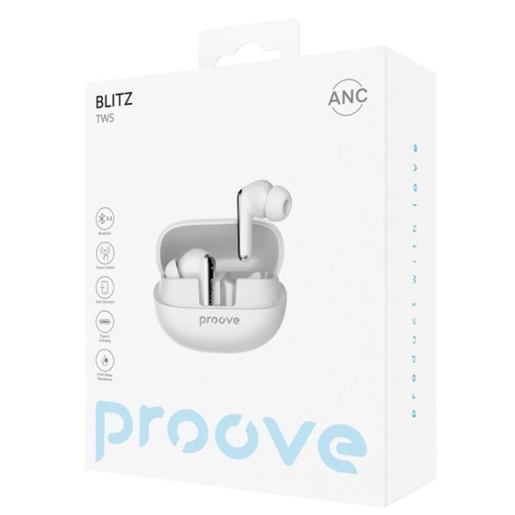 Бездротові навушники Proove Blitz TWS with ANC - White: фото 4 з 7