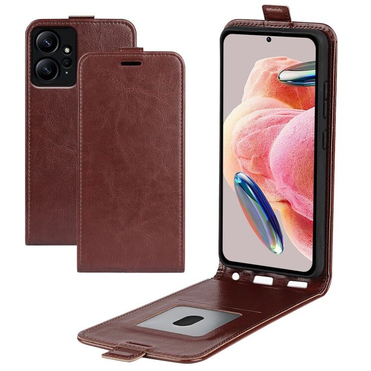 Чехол Deexe Flip Case для Xiaomi Redmi Note 12 - Brown: фото 3 из 6