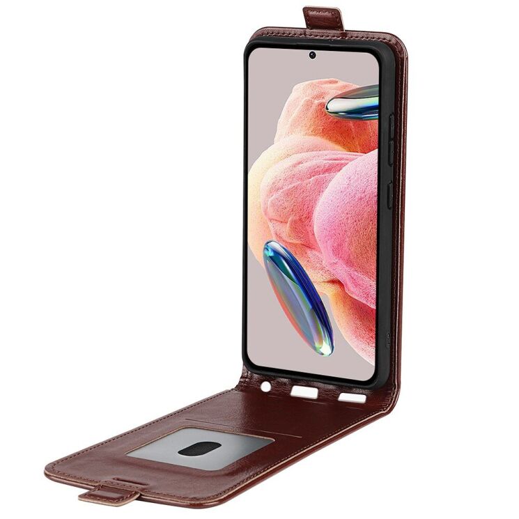 Чехол Deexe Flip Case для Xiaomi Redmi Note 12 - Brown: фото 2 из 6