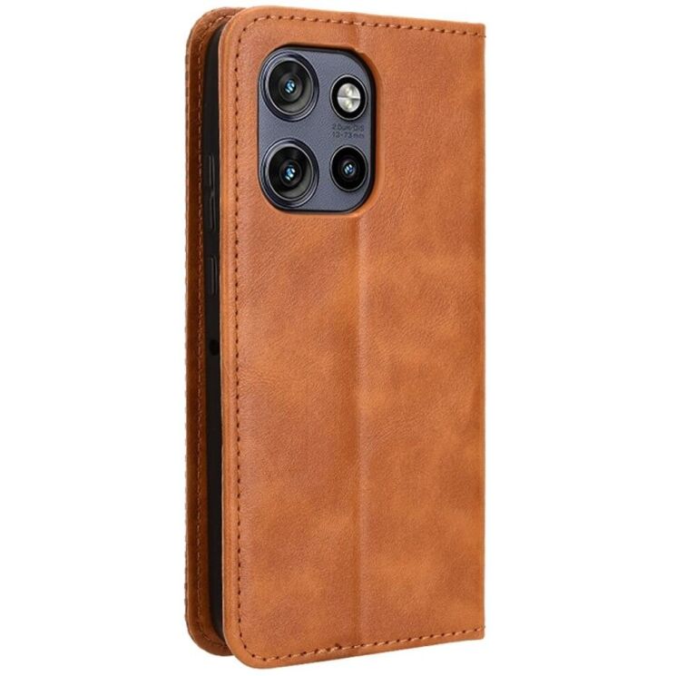 Чехол Deexe Retro Style для Motorola Edge 50 Neo - Brown: фото 6 из 7