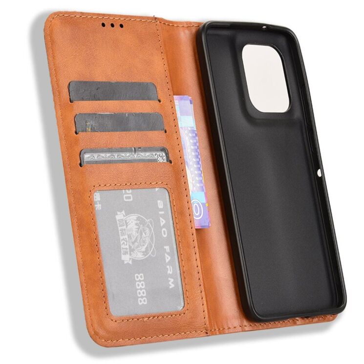 Чехол Deexe Retro Style для Motorola Edge 50 Neo - Brown: фото 4 из 7