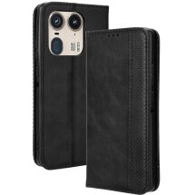 Чехол Deexe Retro Style для Motorola Edge 50 Ultra - Black: фото 1 из 7