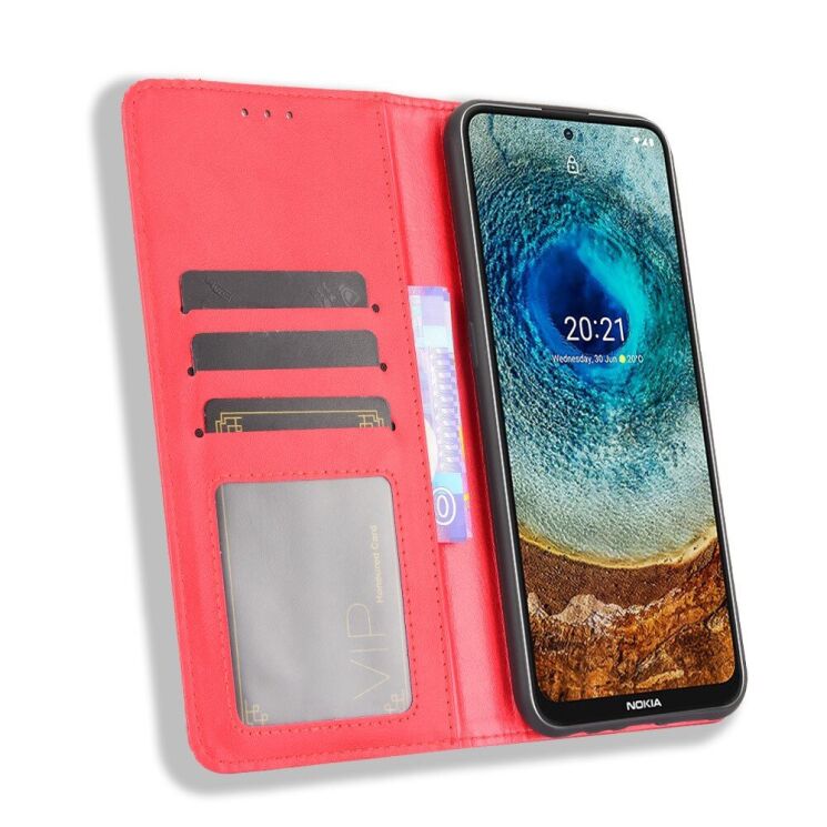 Чохол-книжка Deexe Retro Style для Nokia X10 / X20 - Red: фото 4 з 13
