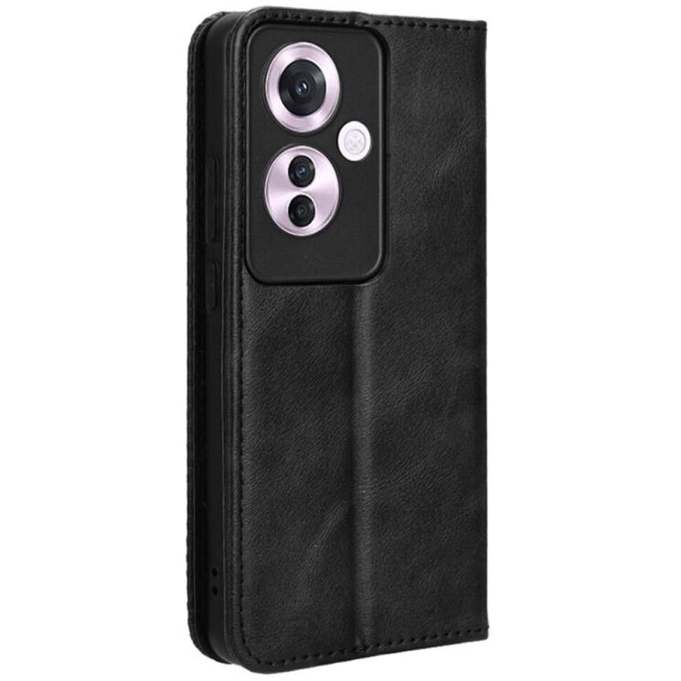 Чохол Deexe Retro Style для OPPO Reno 11 F - Black: фото 6 з 7