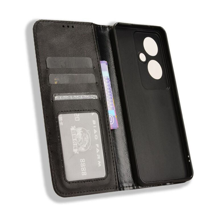 Чохол Deexe Retro Style для OPPO Reno 11 F - Black: фото 4 з 7