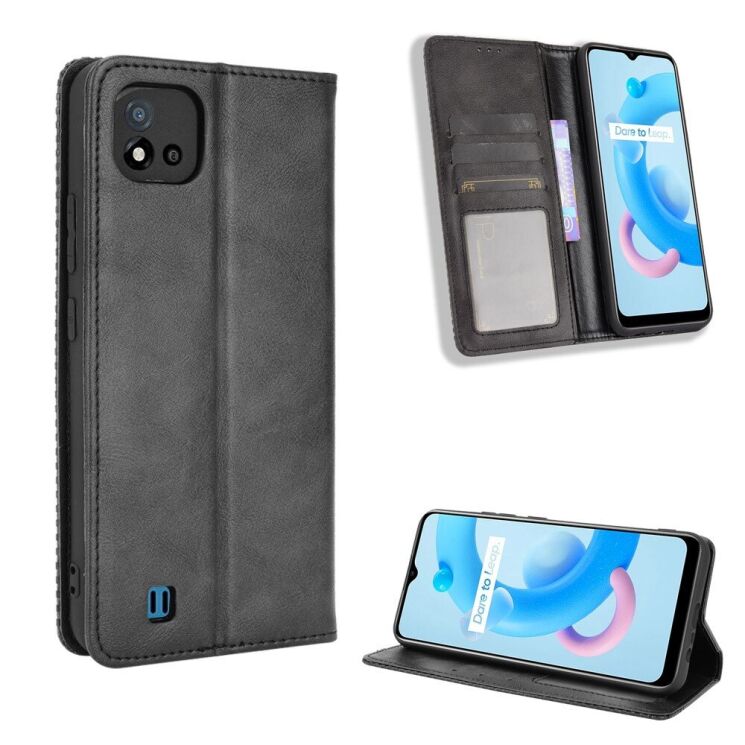 Чехол Deexe Retro Style для Realme C11 2021 - Black: фото 7 из 14