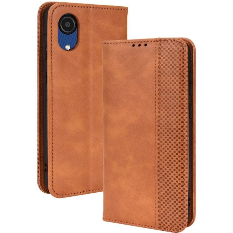 Чохол Deexe Retro Style для Samsung Galaxy A03 Core (A032) - Brown: фото 1 з 9