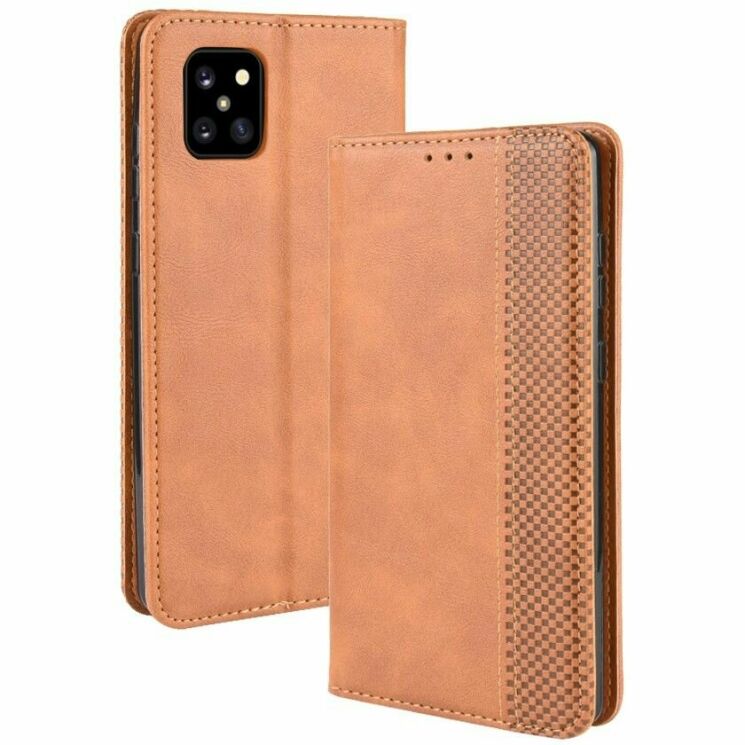 Чехол Deexe Retro Style для Samsung Galaxy Note 10 Lite (N770) - Brown: фото 1 из 12