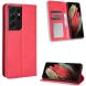 Чехол Deexe Retro Style для Samsung Galaxy S21 Ultra (G998) - Red (300935R). Фото 1 из 16