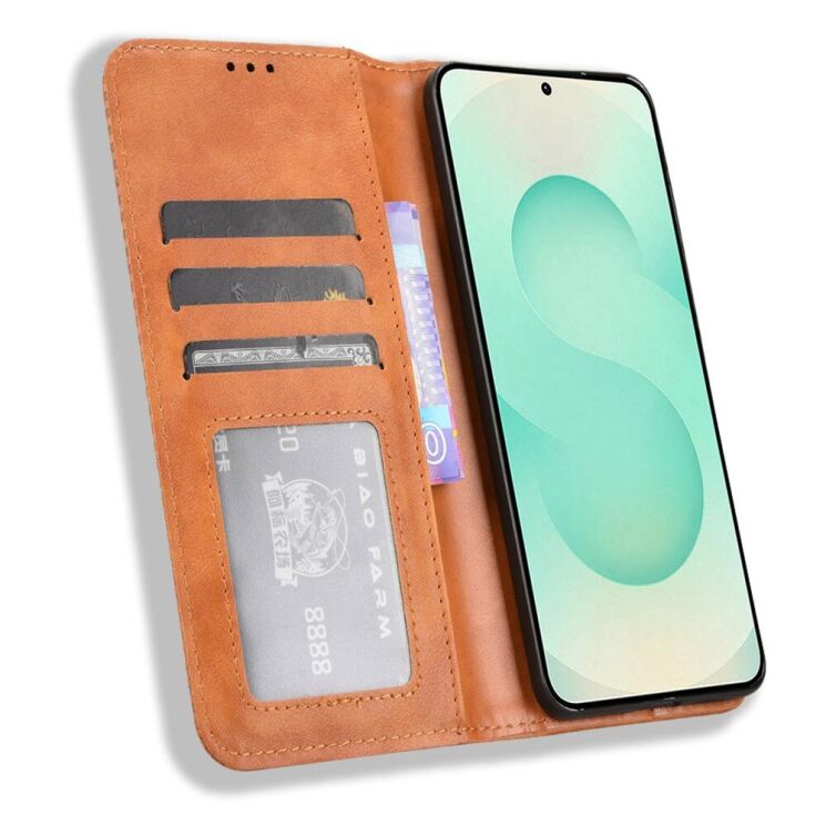 Чехол Deexe Retro Style для Samsung Galaxy S25 Edge (S937) - Brown: фото 3 из 7