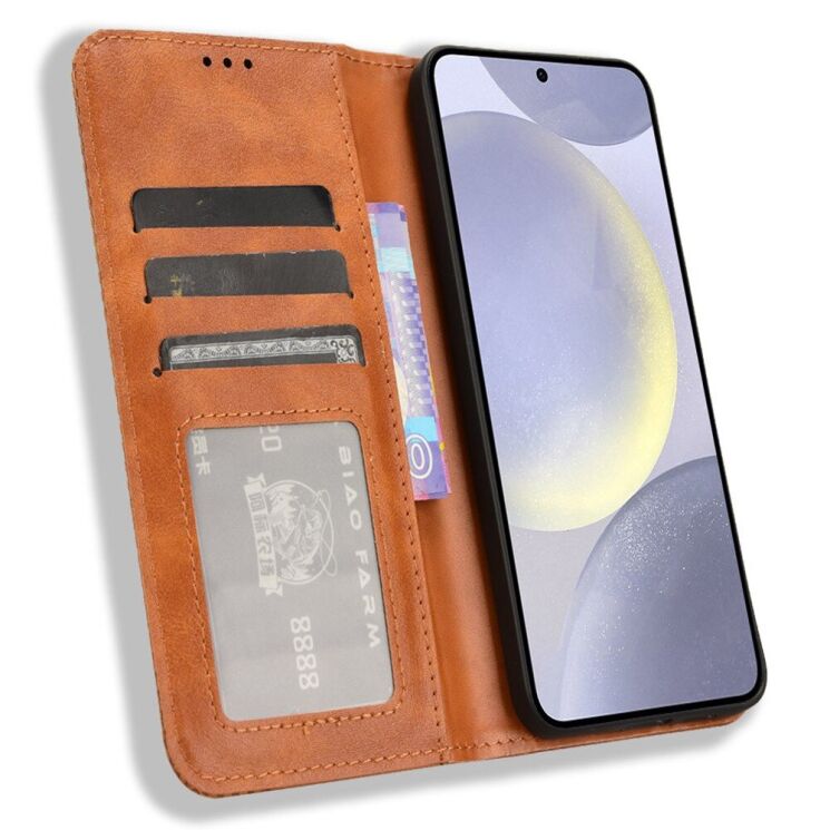 Чехол Deexe Retro Style для Samsung Galaxy S25 Plus (S936) - Brown: фото 2 из 7