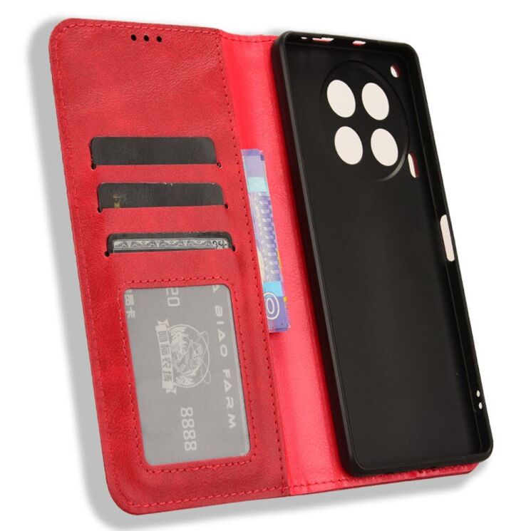 Чехол Deexe Retro Style для TECNO Camon 30 (CL6) - Red: фото 4 из 7