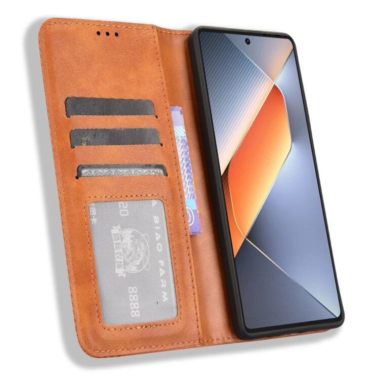 Чехол Deexe Retro Style для TECNO Pova 6 - Brown: фото 2 из 7