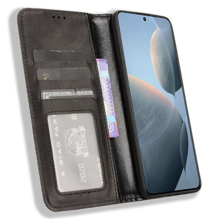 Чехол Deexe Retro Style для Xiaomi Poco F6 Pro - Black: фото 2 из 7