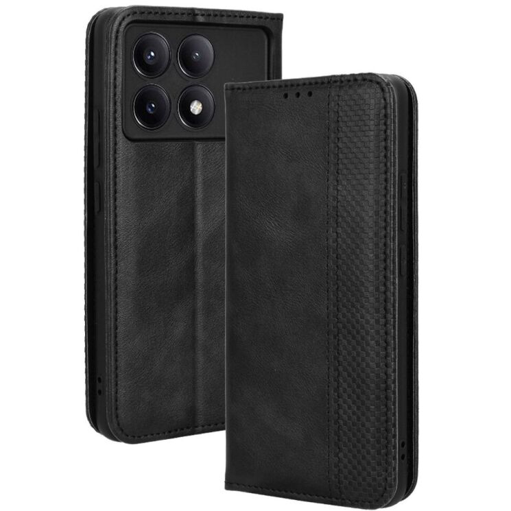 Чехол Deexe Retro Style для Xiaomi Poco F6 Pro - Black: фото 1 из 7