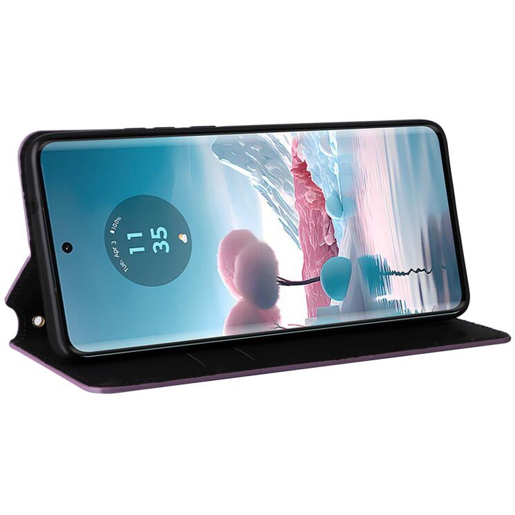 Чохол Deexe Rhombus Book для Motorola Edge 40 Neo - Purple: фото 3 з 6