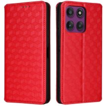 Чохол Deexe Rhombus Book для Motorola Edge 60 Pro - Red: фото 1 з 9