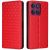 Чехол Deexe Rhombus Book для Motorola Edge 60 Pro - Red: фото 1 из 9