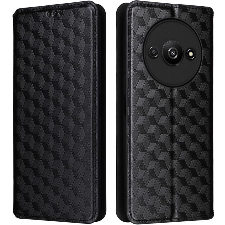 Чехол Deexe Rhombus Book для Xiaomi Redmi A3 - Black: фото 1 из 6