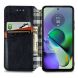 Чехол Deexe Rhombus Wallet для Motorola Moto G54 - Black (340250B). Фото 2 из 10
