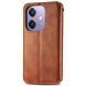 Чехол Deexe Rhombus Wallet для OPPO A3x / A3 / A40m - Brown (365326Z). Фото 5 из 9