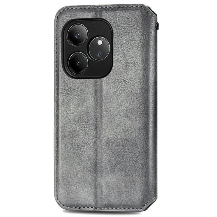 Чехол Deexe Rhombus Wallet для Realme GT 6 - Grey: фото 5 из 7
