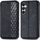 Чехол Deexe Rhombus Wallet для Samsung Galaxy A35 (A356) - Black (348086B). Фото 1 из 6