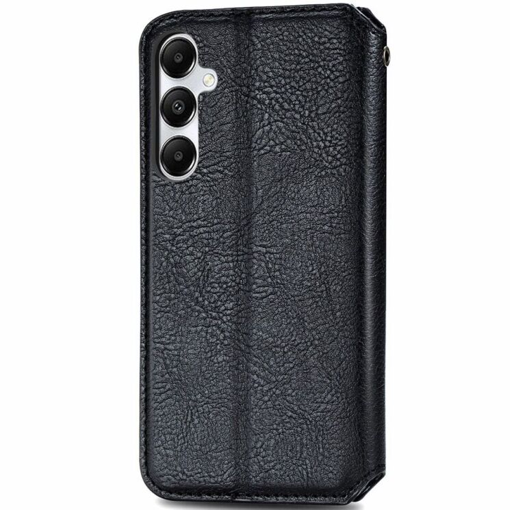 Чехол Deexe Rhombus Wallet для Samsung Galaxy A35 (A356) - Black: фото 5 из 6