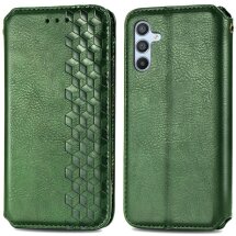 Чехол Deexe Rhombus Wallet для Samsung Galaxy A36 (A366) / A56 (A566) - Green: фото 1 из 9