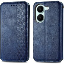 Чехол Deexe Rhombus Wallet для Xiaomi Poco X8 Pro - Blue: фото 1 из 10