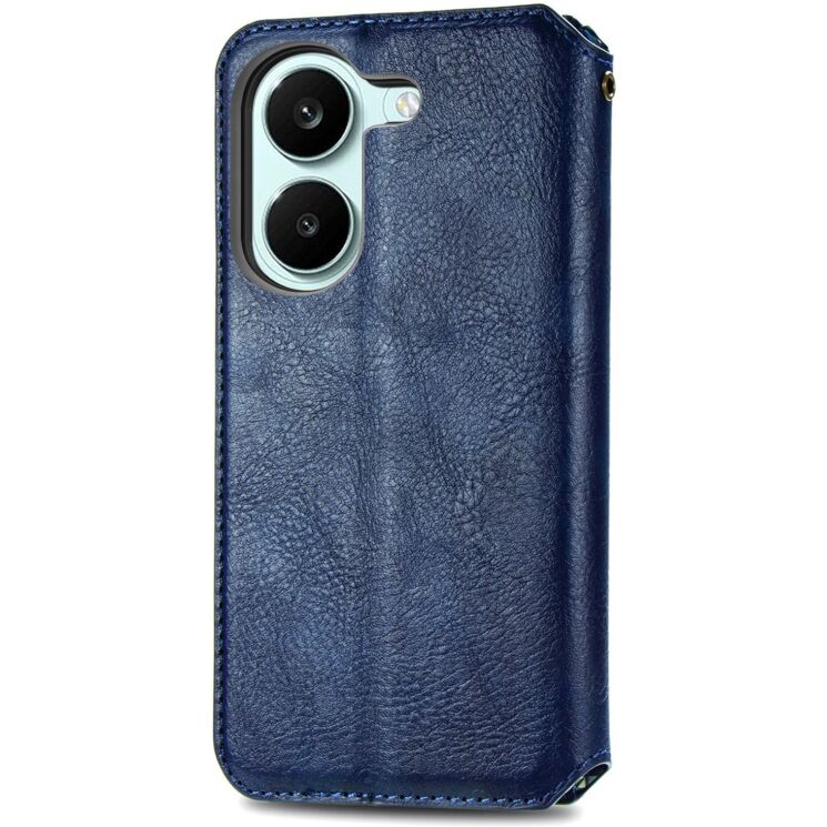 Чехол Deexe Rhombus Wallet для Xiaomi Poco X8 Pro - Blue: фото 6 из 10