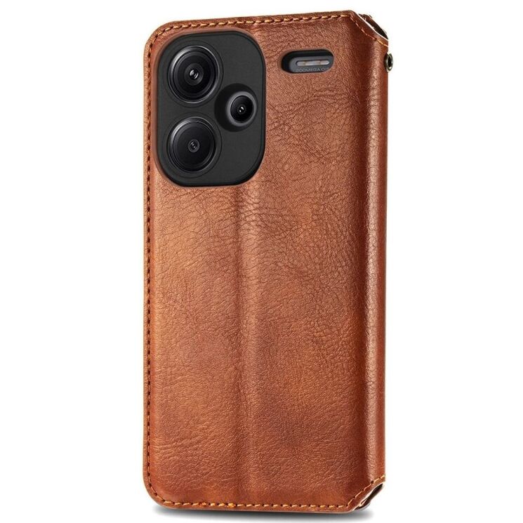 Чехол Deexe Rhombus Wallet для Xiaomi Redmi Note 13 Pro+ - Brown: фото 5 из 6