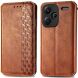Чехол Deexe Rhombus Wallet для Xiaomi Redmi Note 13 Pro+ - Brown (340572Z). Фото 1 из 6