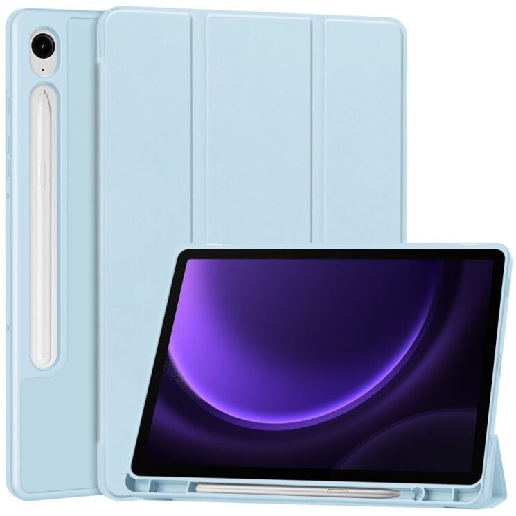 Чехол Deexe Smart Case для Samsung Galaxy Tab S9 FE (X510/516) / Tab S10 FE (X520/526) - Sky Blue: фото 1 из 10