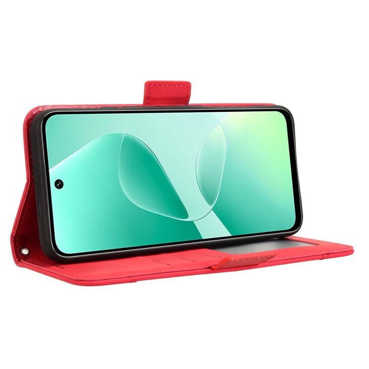 Чохол Deexe Wallet Stand для Infinix Hot 60і - Red: фото 3 з 7