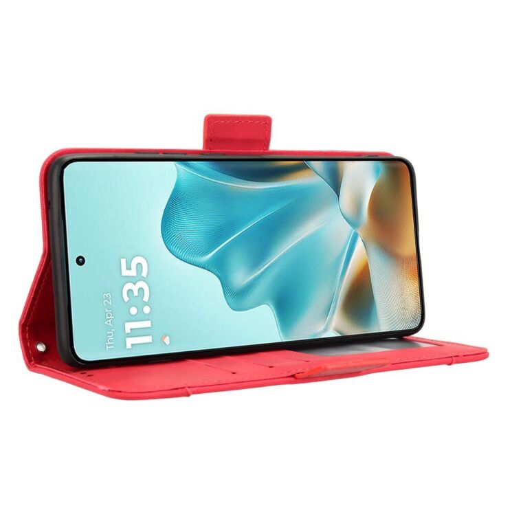 Чехол Deexe Wallet Stand для Motorola Edge 60 / Edge 60 Fusion - Red: фото 6 из 13