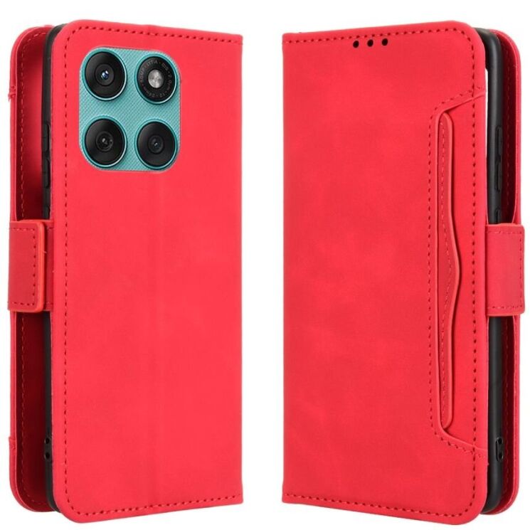Чехол Deexe Wallet Stand для Motorola Edge 60 / Edge 60 Fusion - Red: фото 8 из 13