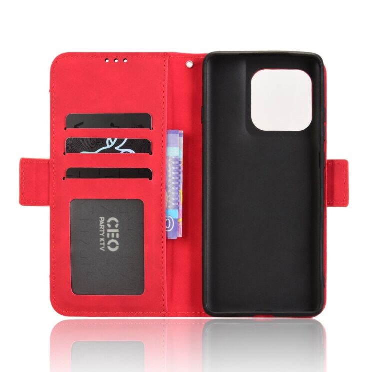 Чехол Deexe Wallet Stand для Motorola Edge 60 / Edge 60 Fusion - Red: фото 4 из 13