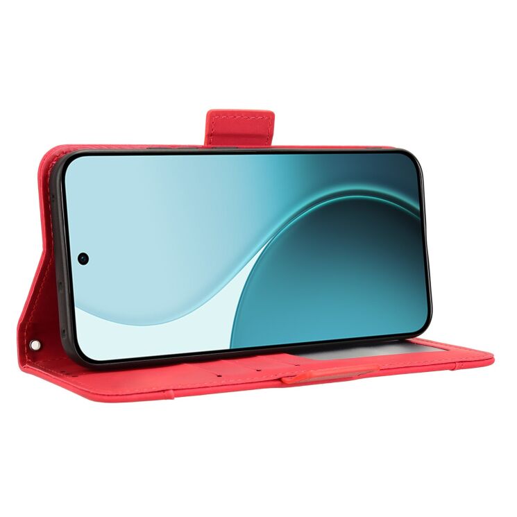 Чохол Deexe Wallet Stand для OPPO Reno 14 F/FS - Red: фото 6 з 15