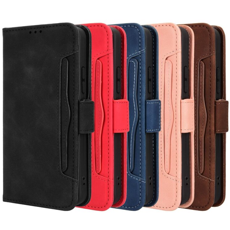 Чехол-книжка с кармашками Deexe Wallet Stand для TECNO Spark 40C - Blue: фото 9 из 15