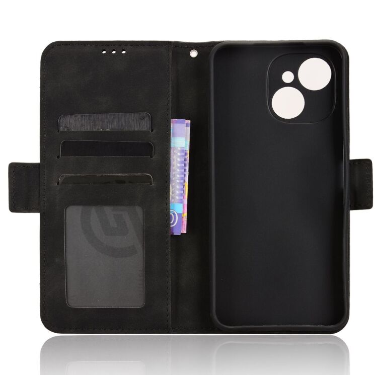 Чехол-книжка с кармашками Deexe Wallet Stand для TECNO Spark 40C - Black: фото 4 из 15