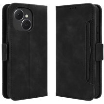 Чехол-книжка с кармашками Deexe Wallet Stand для TECNO Spark 40C - Black: фото 1 из 15