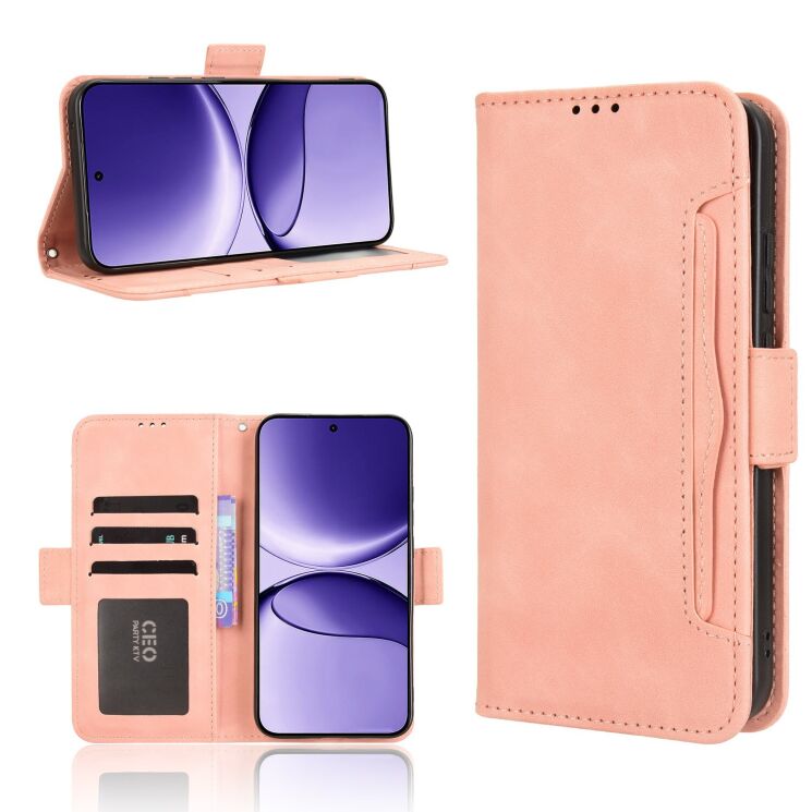 Чехол Deexe Wallet Stand для Xiaomi Poco F7 - Pink: фото 2 из 13