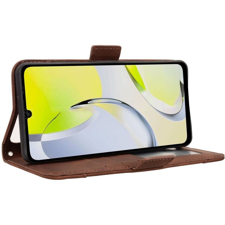 Чехол Deexe Wallet Stand для ZTE Blade A76 - Brown: фото 5 из 15